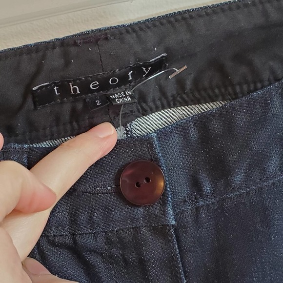 LIKE NEW Theory Stylish & Comfy Emme/Texas Dark Blue Jeans 70604213 Size 2 - Picture 4 of 10